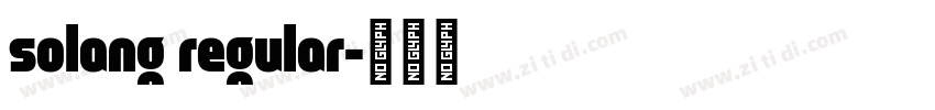 solang regular字体转换